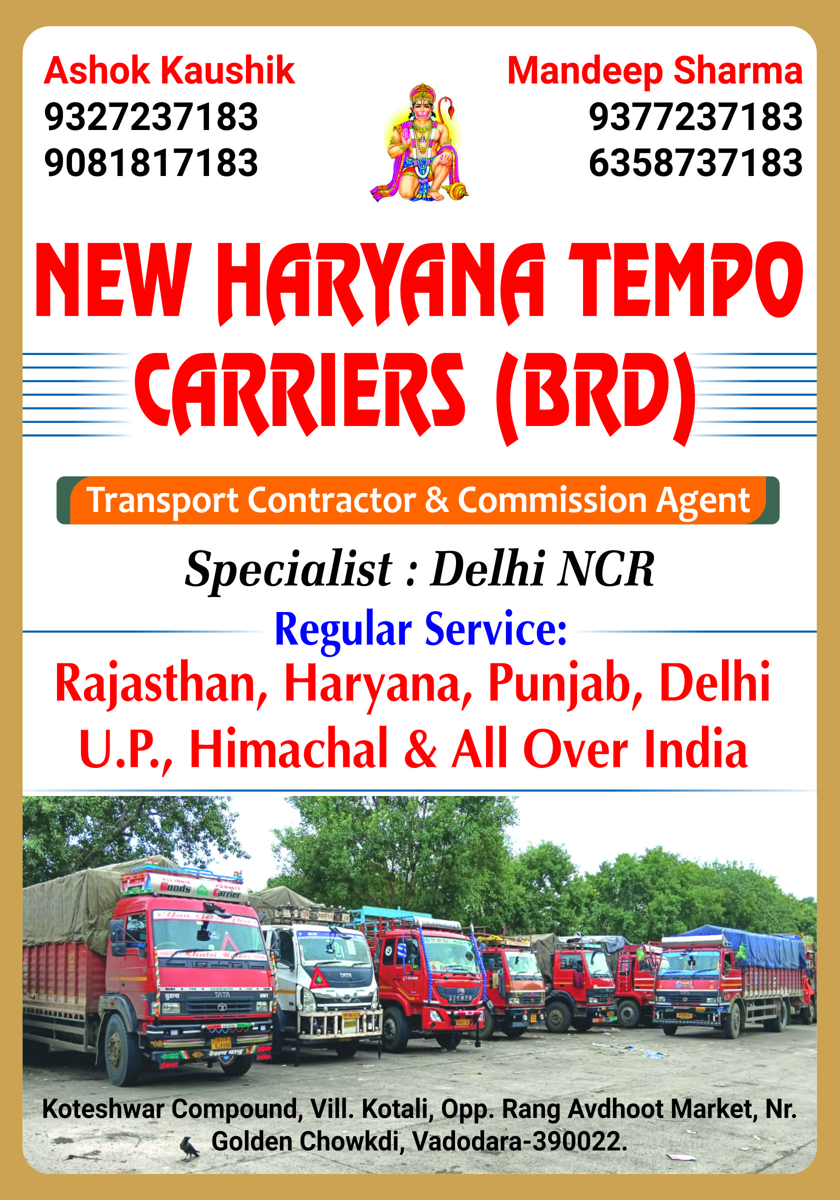 Newn Haryana Tempo Carriers